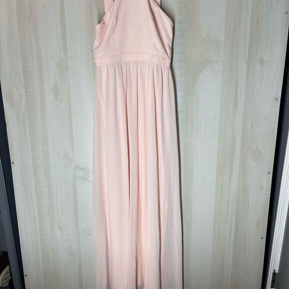 Lulus Air of Romance maxi dress blush pink peach sleeveless, size medium - Picture 5 of 16